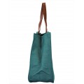 9220- TURQUOISE CANVAS TOTE BAG